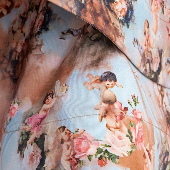 Couture Statement Maker! Figure & Floral Print Layer Hem Cami Mini Dress - Picture 5 of 7